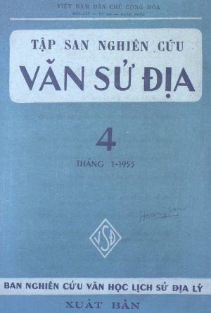 Tập San Nghiên Cứu Văn Sử Địa Tập 4